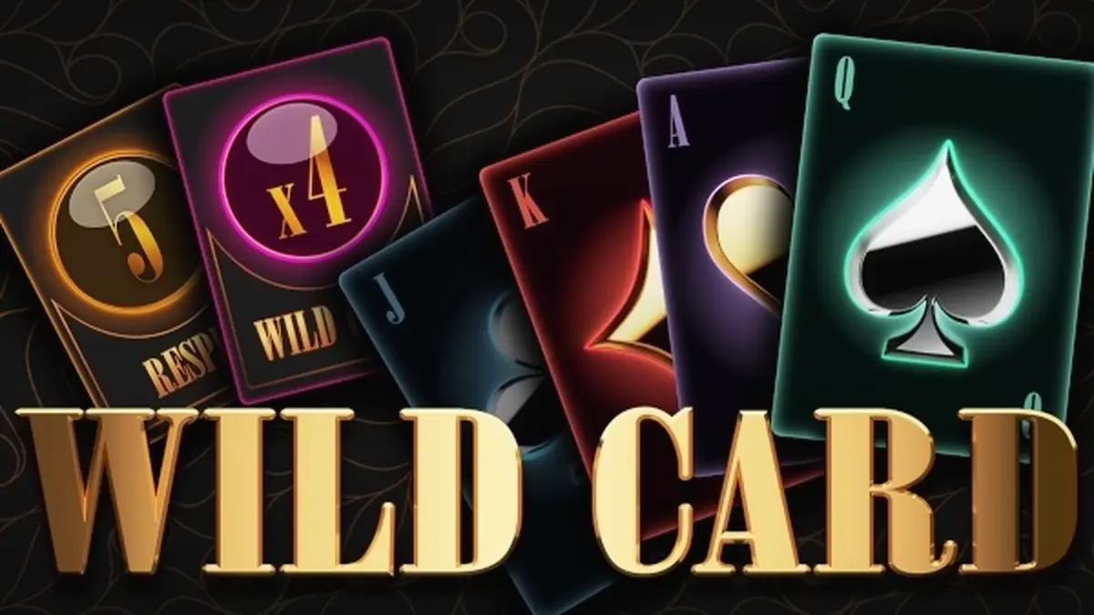 Interface do jogo de slot Wild Card com elementos visuais clássicos